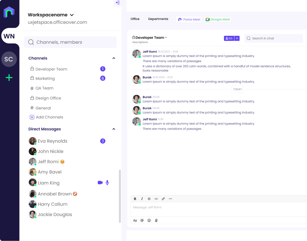 Global conversations example